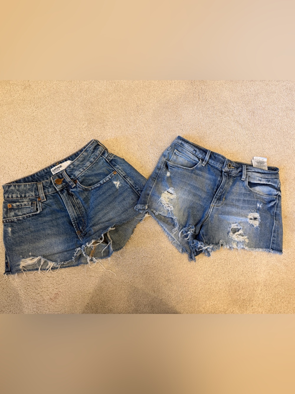 Guess Women's Distressed Blue Boyfriend Denim Shorts
